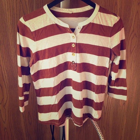 J. Crew Tops - Brown & Cream Striped J.Crew Top J. Crew Tops - Brown & Cream Striped J.Crew Top
